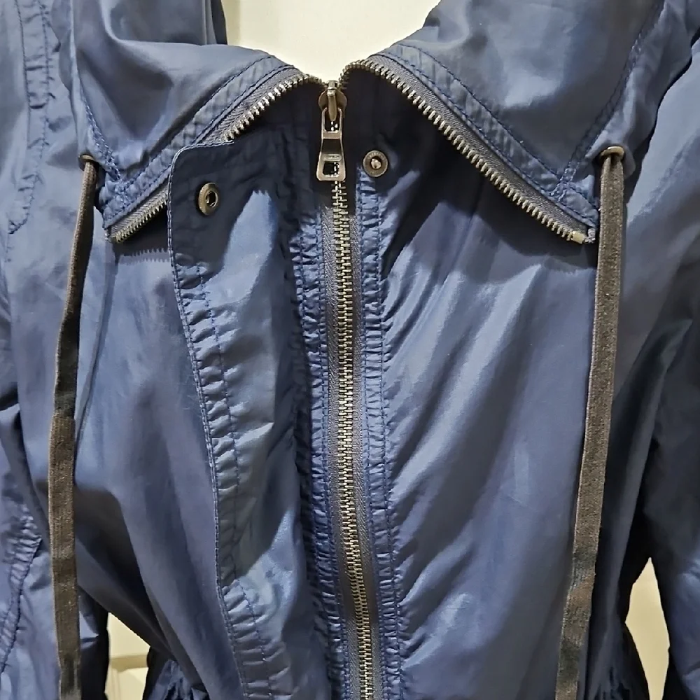 Coach Womens Navy Nylon Lightweight  Jacket Size Small